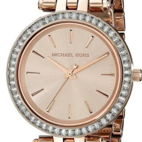 ***NEW*** Sent Michael Kors  Darci Rose Gold Tone Watch 33MM - Picture 3 of 11